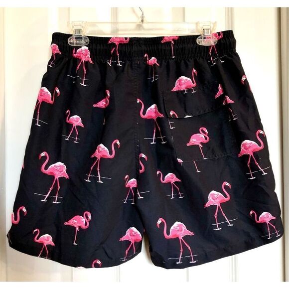 UNBRANDED -🎉HP x 3🎉 NWOT - M Sz Med Flamingo Board Shorts/Swim Trunks/Mesh Liner - Picture 3 of 14